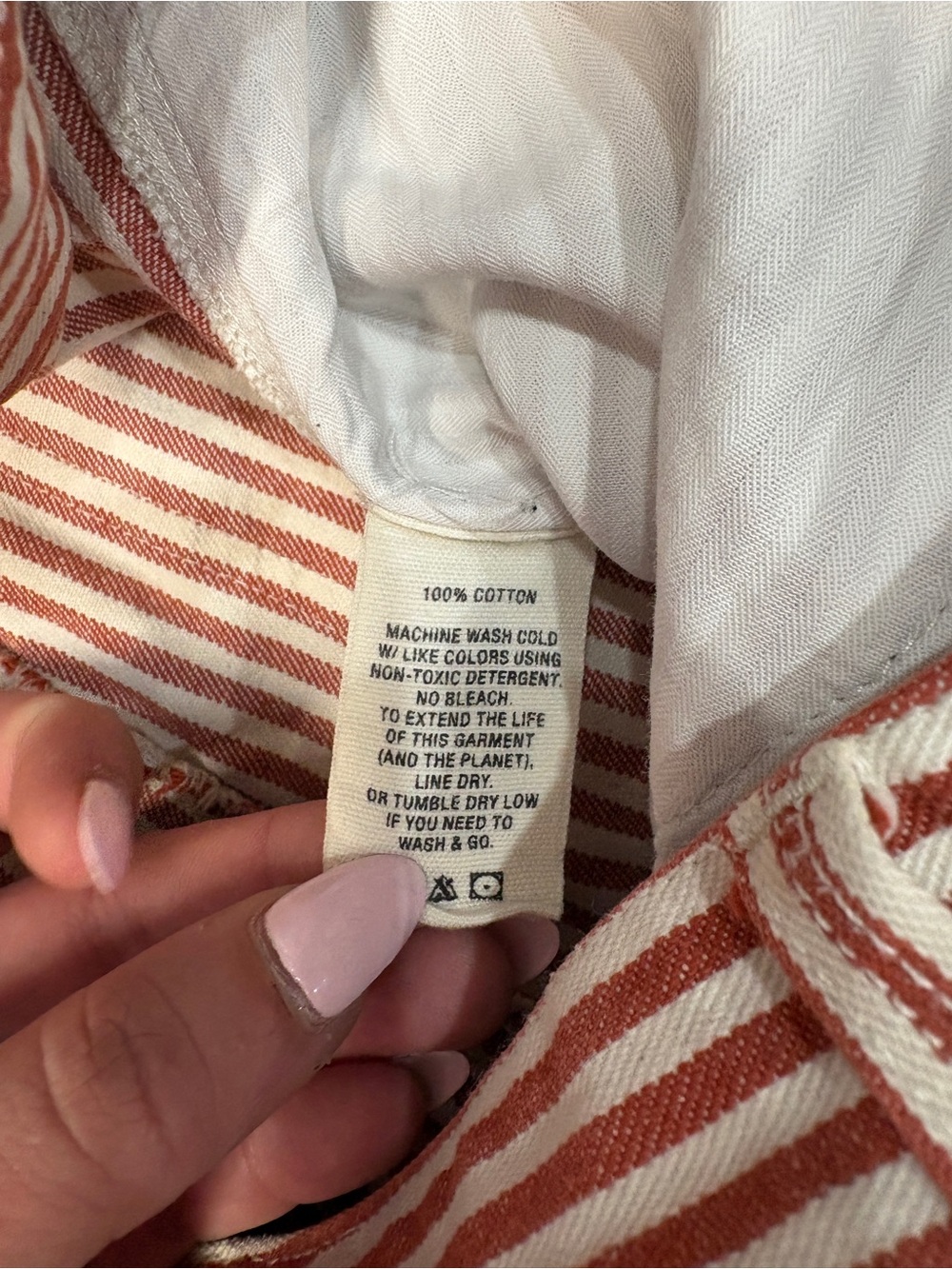 Alex Mill Red and White Striped Straight-Leg Pants - Picture 4 of 6